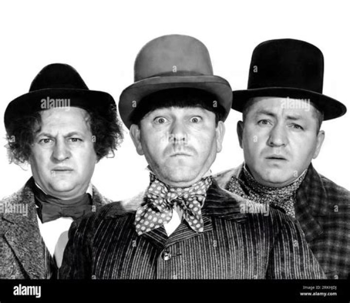 Three Stooges member with a bowl cut