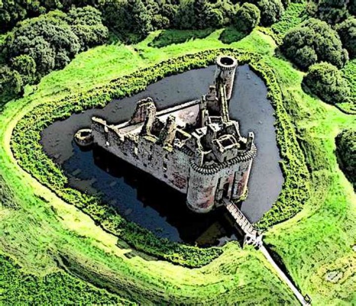 Trench around a castle