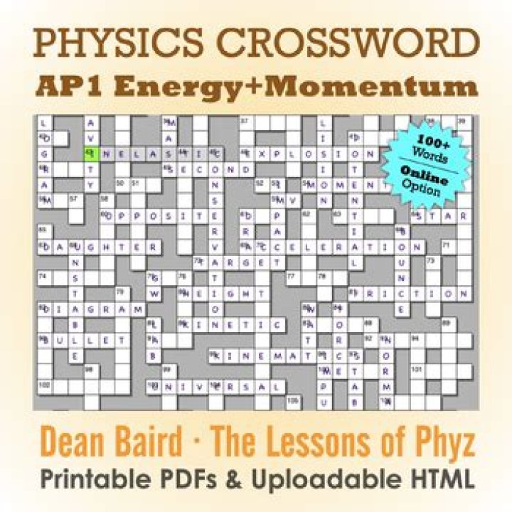Type of angular momentum, in physics Crossword Clue