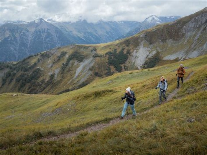 Walk along a mountain path